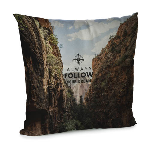 Наволочка оксамитова для подушки Always follow your dream 45x45 см (45BN_ORG027)