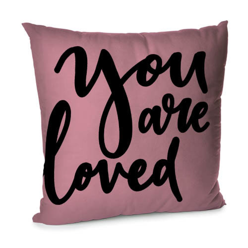 Подушка диванна з оксамиту You are loved 45x45 см (45BP_18L041)