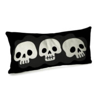 Подушка декоративна оксамитова Черепушки 50×24 см (52BP_24S009)