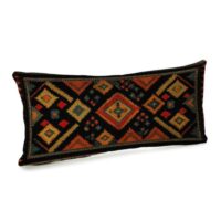 Подушка декоративна оксамитова Гуцульський орнамент 50x24 см (52BP_25NG002)