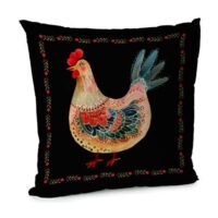 Подушка диванна з оксамиту Курочка 45x45 см (45BP_25F005)