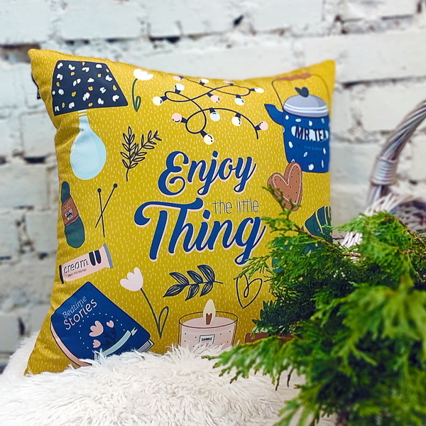 Наволочка оксамитова для подушки Enjoy the little thing 45x45 см (45BN_21NG020)