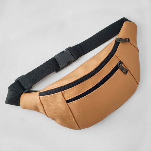 Сумка на пояс бананка BUMBAG (екошкіра) горіхова 27x16 см (EBB2_OR)