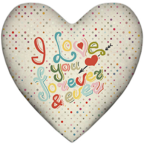 Подушка серце XXL I love you forever & ever 57x57 см (6PS_WOL038)