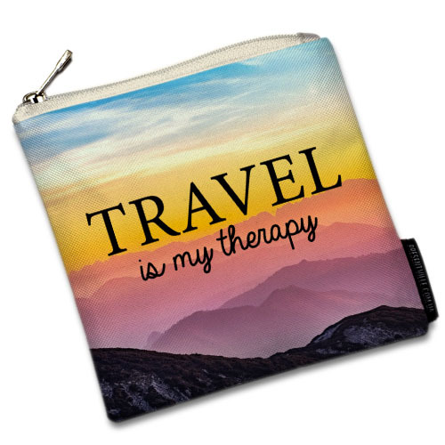 Косметичка квадратна Basic Travel is my therapy 16x16 см (KB_20F002_SBR)