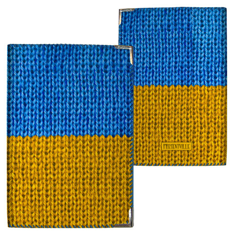 Обкладинка на паспорт В'язаний український прапор (тканина)
