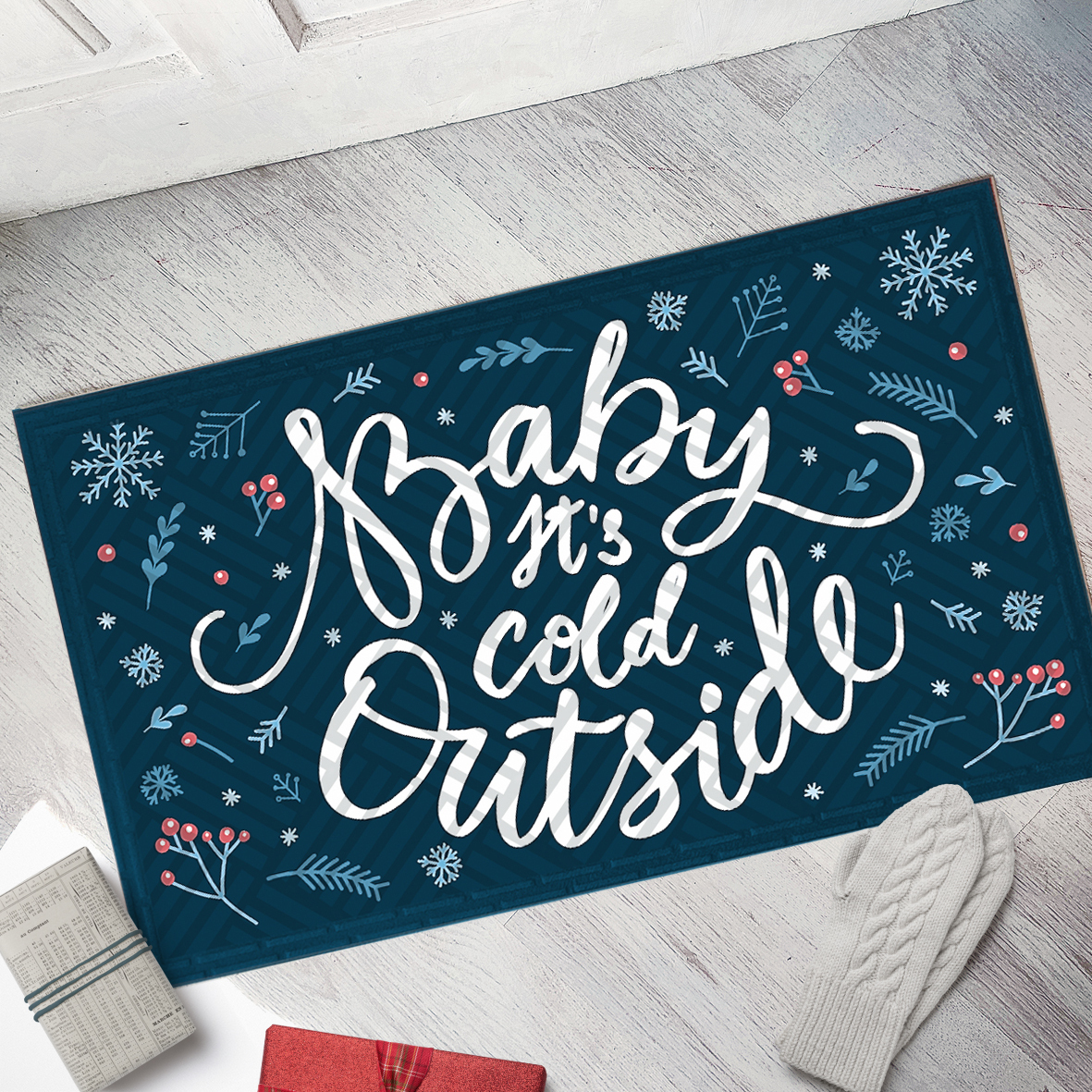 Килимок придверний Baby, it’s cold outside 45x75 см (KOV_20S025)