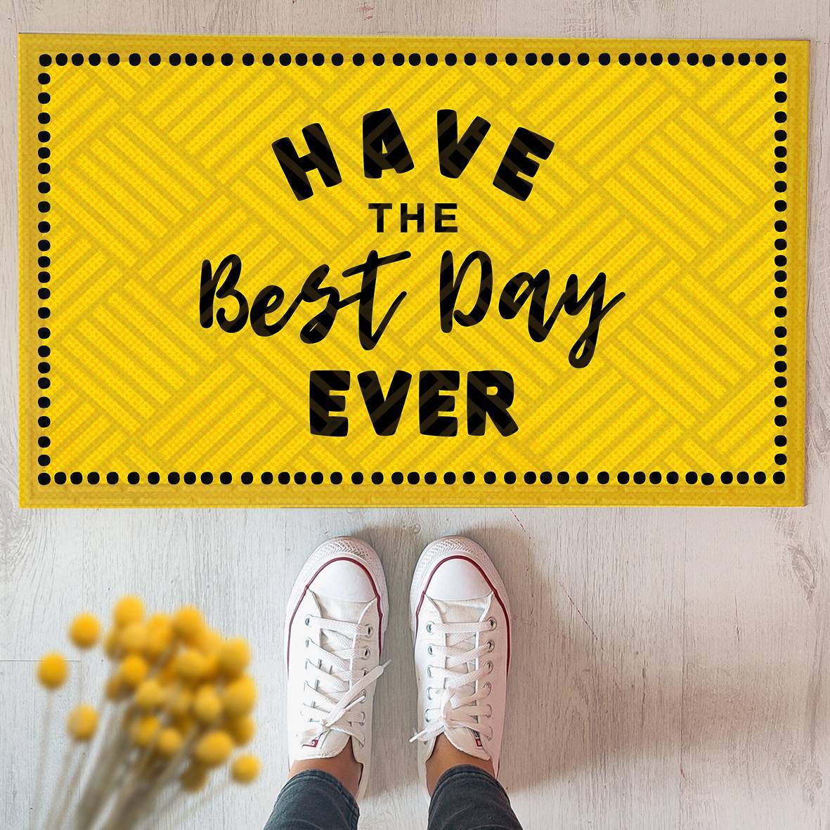 Килимок придверний Have the best day ever 45x75 см (KOV_20S034)
