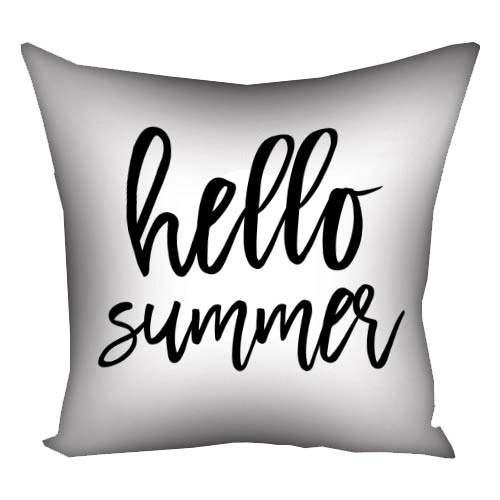 Подушка з принтом габардинова Hello summer 30x30 см (3P_EX006)