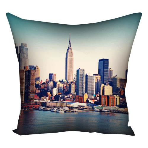 Подушка з принтом габардинова New York 50x50 см (5P_OS205)