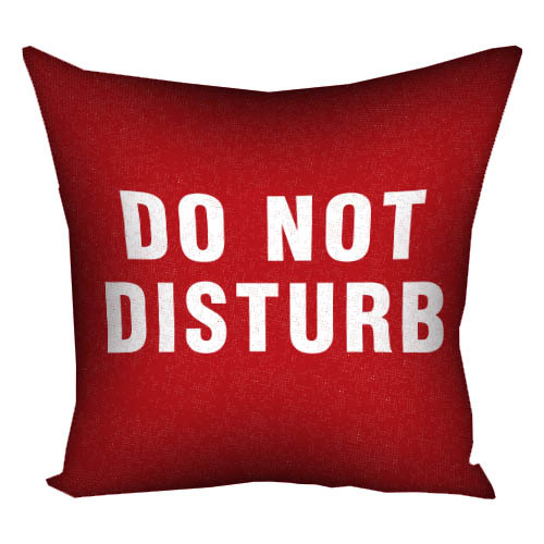 Подушка з принтом габардинова Do not disturb 50x50 см (5P_22O007)