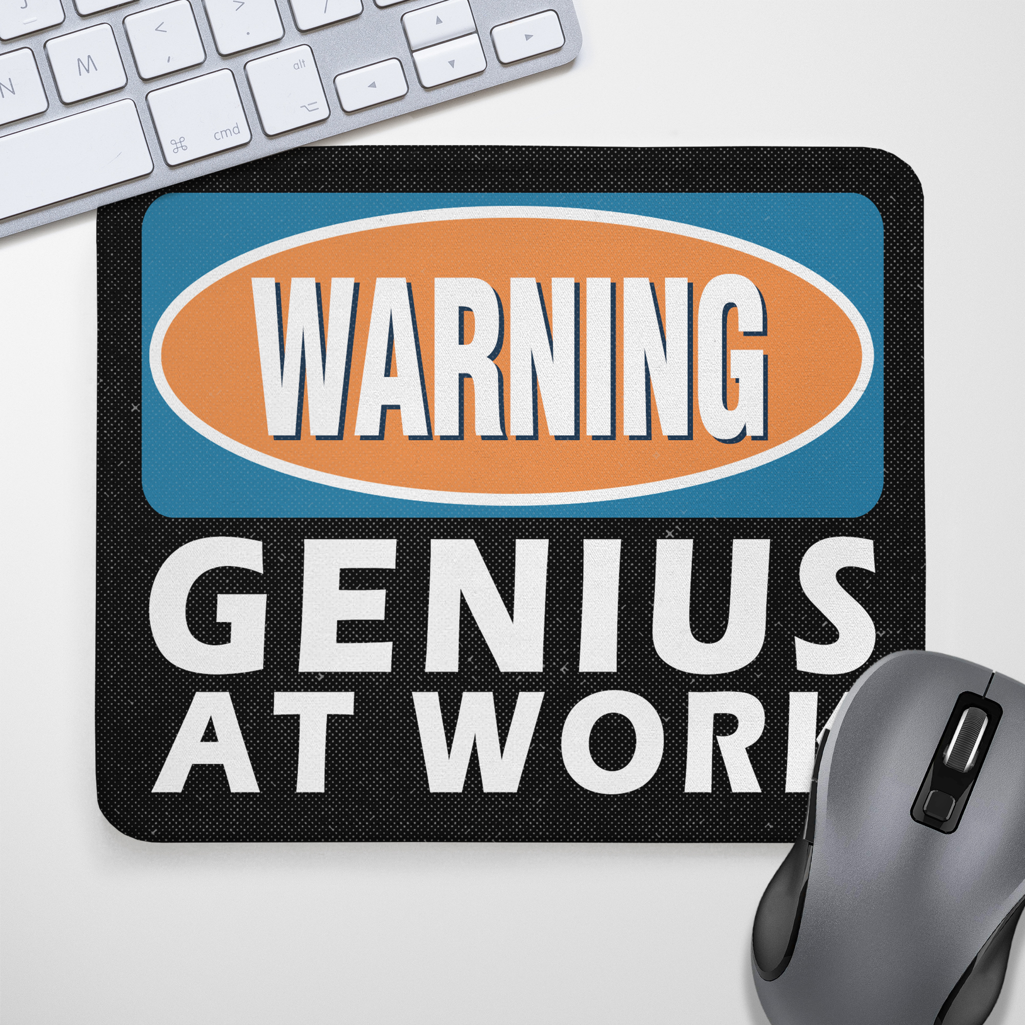 Килимок для миші Warning! Genius at work (KYL_22U039)