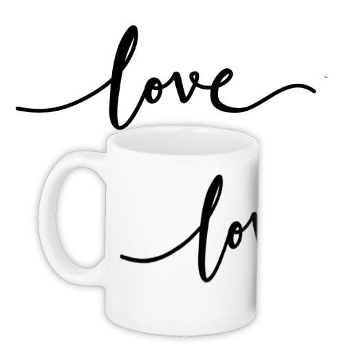 Чашка з принтом Love 330 мл (KR_18L066)