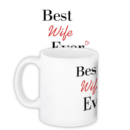 Чашка з принтом Best wife ever 330 мл (KR_PAR015)