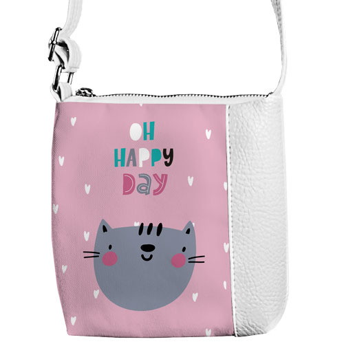 Сумка дитяча Little princess Oh happy day котик 16x16 см (PSD_20M006_WH)