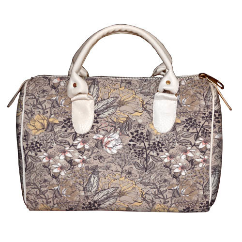Сумка бочонок Barrel Variety of flowers 28x18x17 см (SB_14M125_WH)