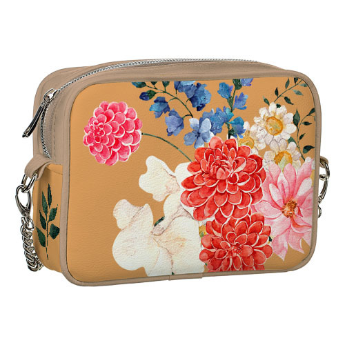Сумка на ланцюжку Cherie Bouquet of bright flowers 21х17х7 см (CHE2_21M021_OR)