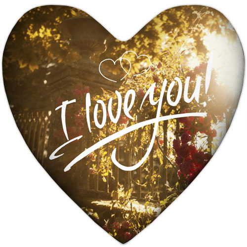 Подушка серце I love you! 37x37 см (4PS_WOL016)