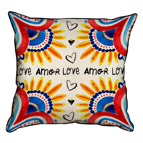 Подушка з мішковини Amor Love 45x45 см (45PHB_22L002)