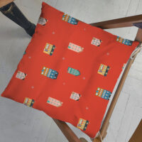 Подушка на стілець Будиночки 40x40x4 см (PZ_23NG008)