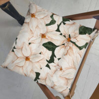 Подушка на стілець Білий різдвяний 40x40x4 см (PZ_23NG010)