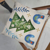 Подушка на стілець Етно ялинка 40x40x4 см (PZ_23NG020)