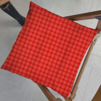 Подушка на стілець Червона клітинка 40x40x4 см (PZ_23NG023)