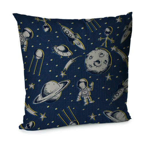 Подушка диванна з оксамиту Космос 45x45 см (45BP_UNI009)