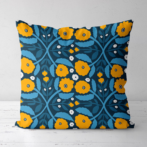 Подушка декоративна Soft Квіти. Акварель 45x45 см (45PST_22U001)