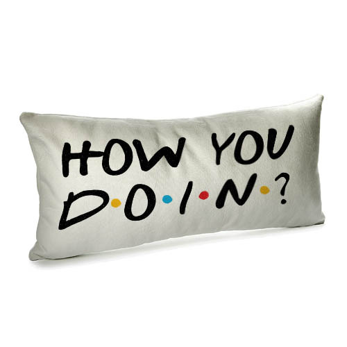 Подушка декоративна оксамитова How you doin? 50x24 см (52BP_DR004)