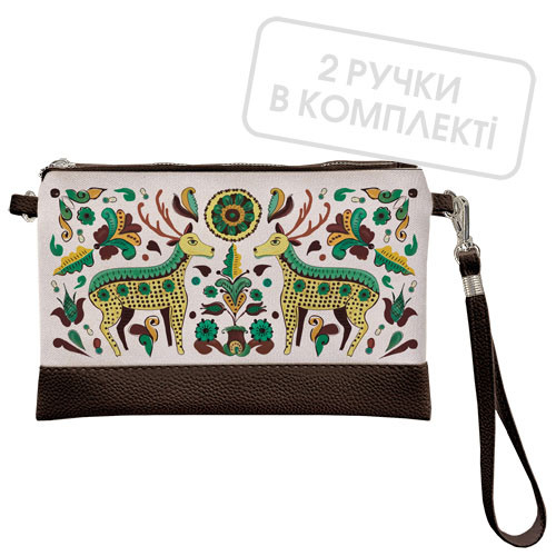 Клатч через плече Пара оленів 25x15 см (KL_24J024_TBR)