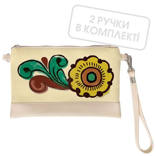Клатч через плече Квітка. Мистецтво 25x15 см (KL_24J031_SBR)