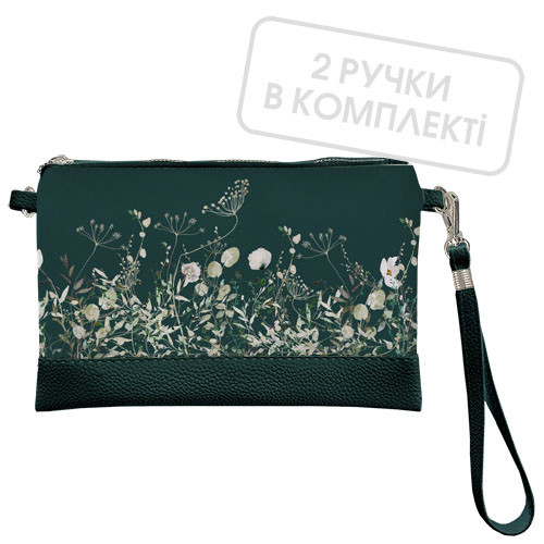 Клатч через плече Зелень 25x15 см (KL_24J036_TZE)