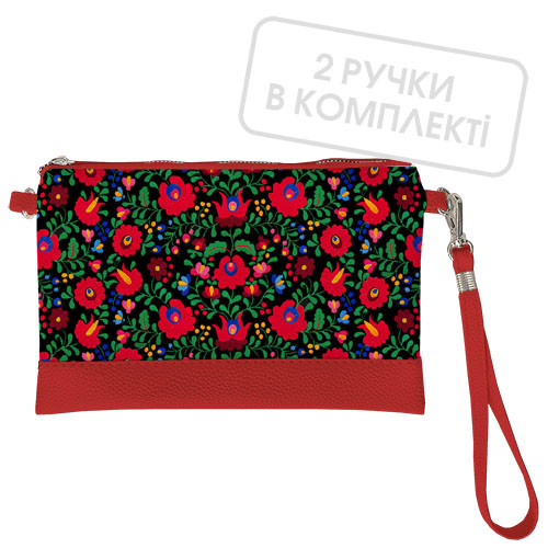 Клатч через плече Орнамент квітковий 25x15 см (KL_GL_15M041_KR)
