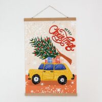 tkaninnij-poster-na-stinu-mashina-z-yalinkoyu-60h93-sm-tpsr_25ng005