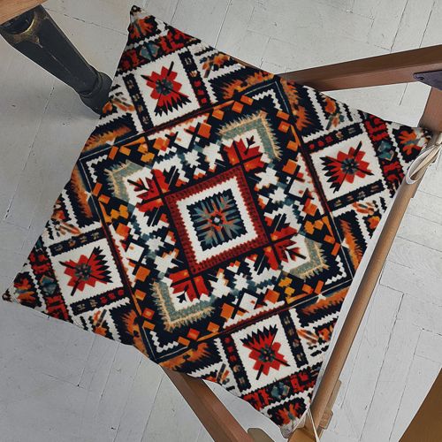 Подушка на стілець Гуцульський орнамент 40x40x4 см (PZ_25NG003)