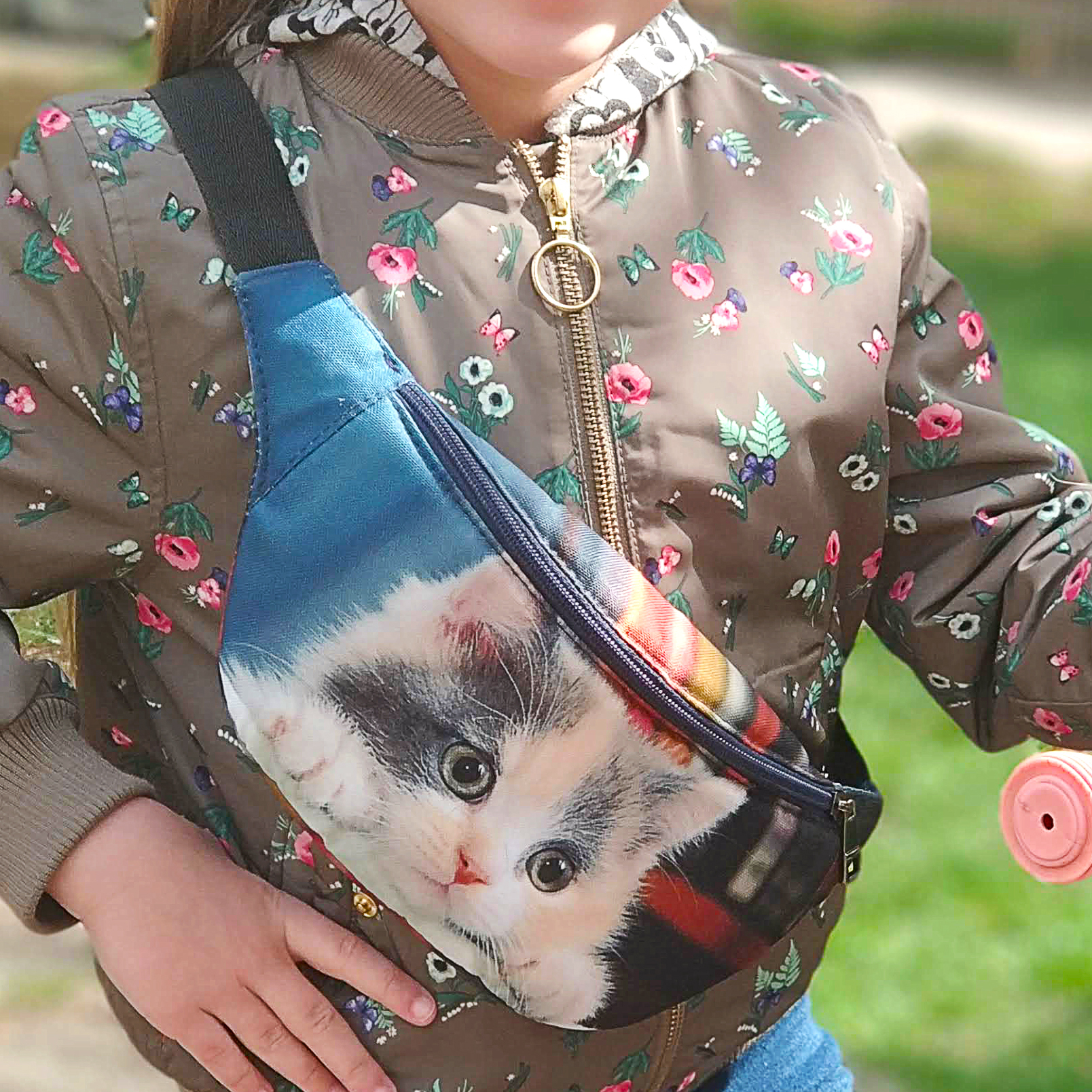 Сумка бананка BUMBAG Миле кошеня 27х16 см (BB_18J009_TSI_TSI)