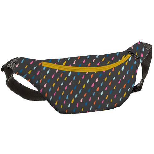 Сумка бананка BUMBAG Кольорові краплі 27х16 см (BB_18J003_ZHL_SE)