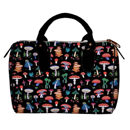 Сумка бочонок Barrel Мухомори та поганки 28x18x17 см (SB_15F005_BL)