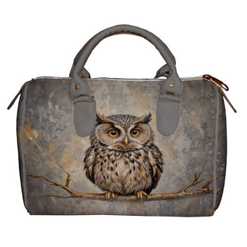 Сумка бочонок Barrel Сова 28x18x17 см (SB_15F021_SE)