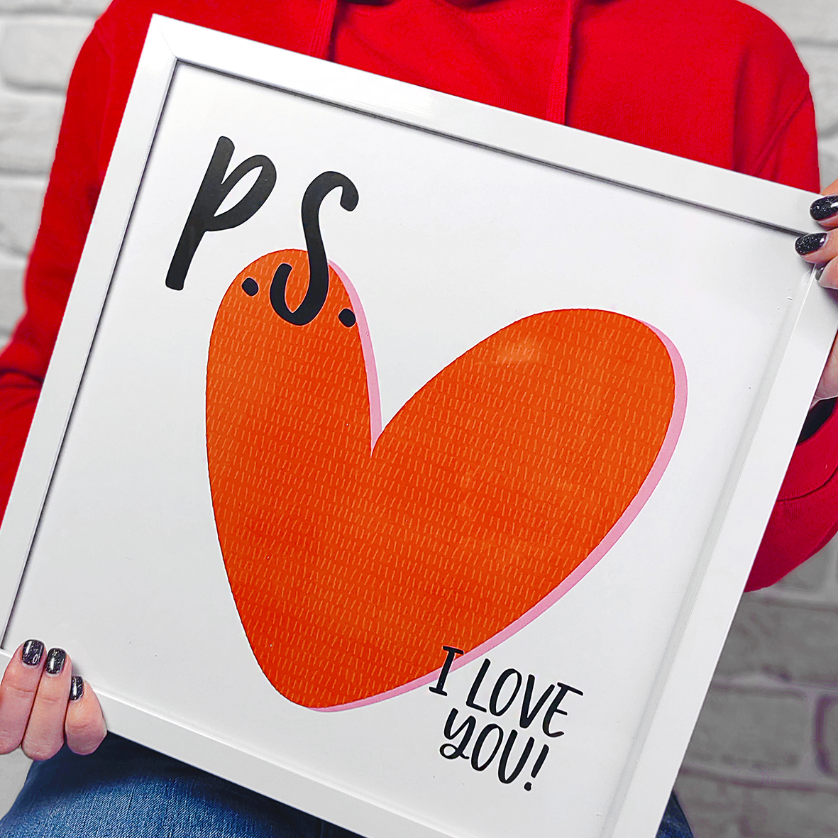 Постер у рамці P.S. I love you 30x30 см (WKMT_21L003_WH)