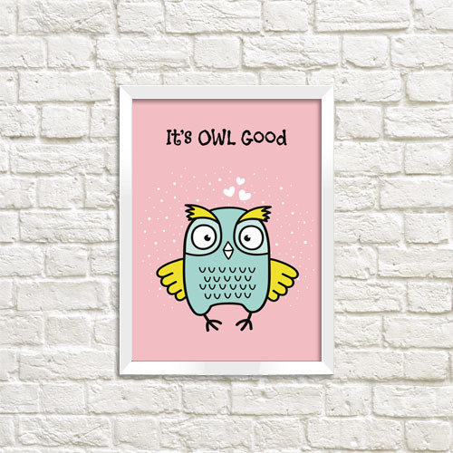 Постер у рамці It`s OWL good 15х21см, A5 (WMT5_ART059_WH)