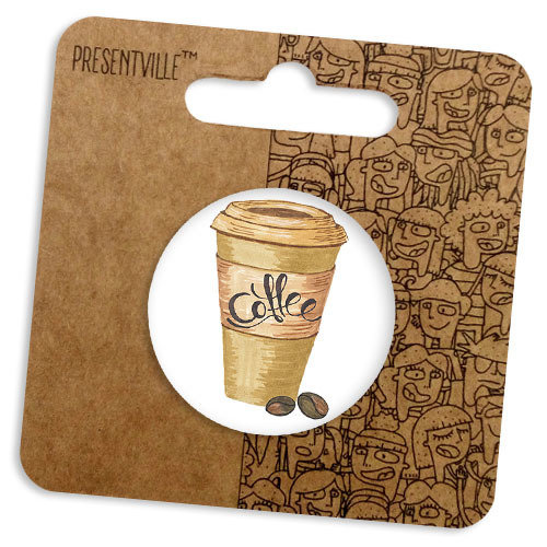Значок круглий Coffee 38 мм (Z2_17J132)