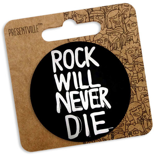 Значок круглий Rock will never die 56 мм (Z3_17J008)